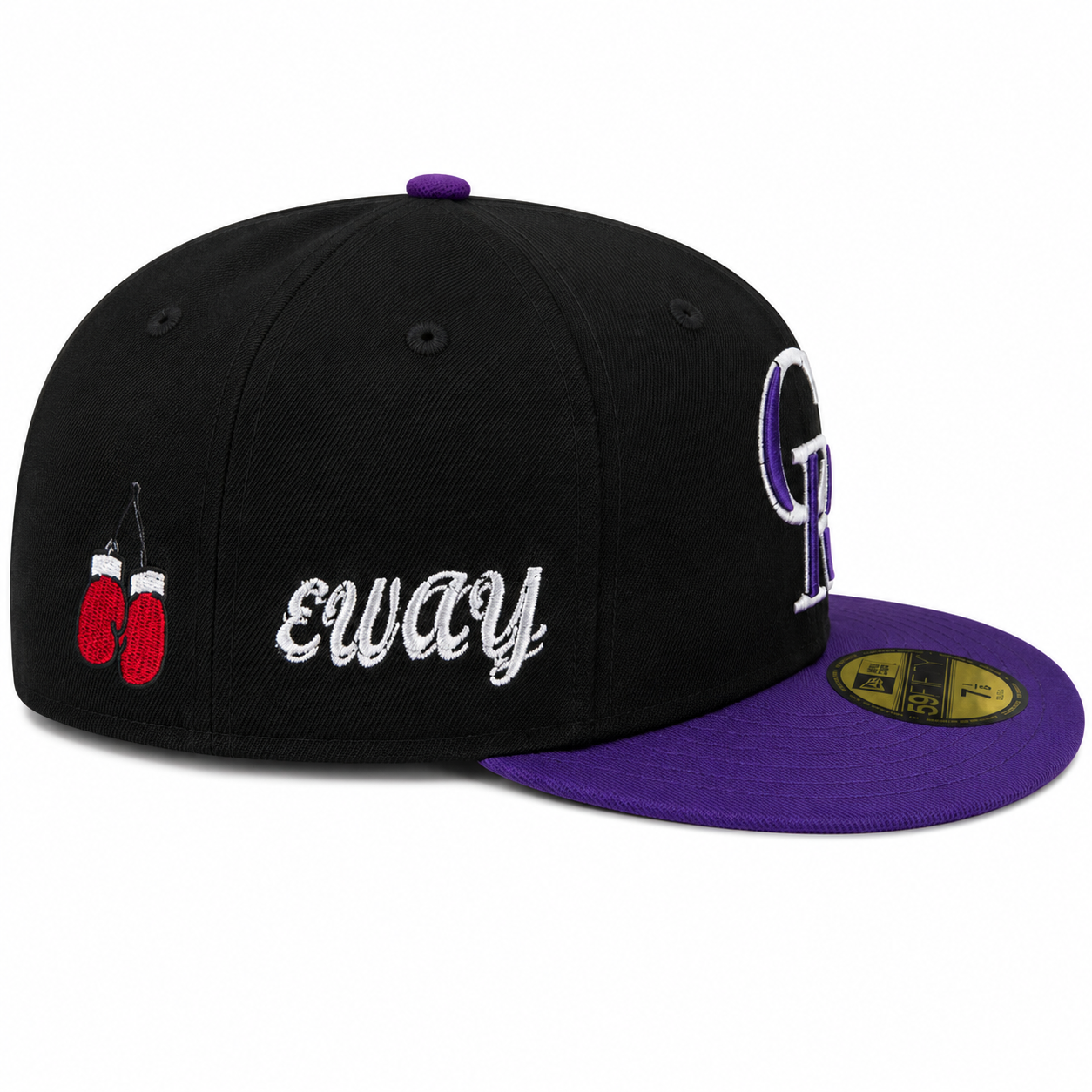 Rockies New Era Black/Purple Authentic