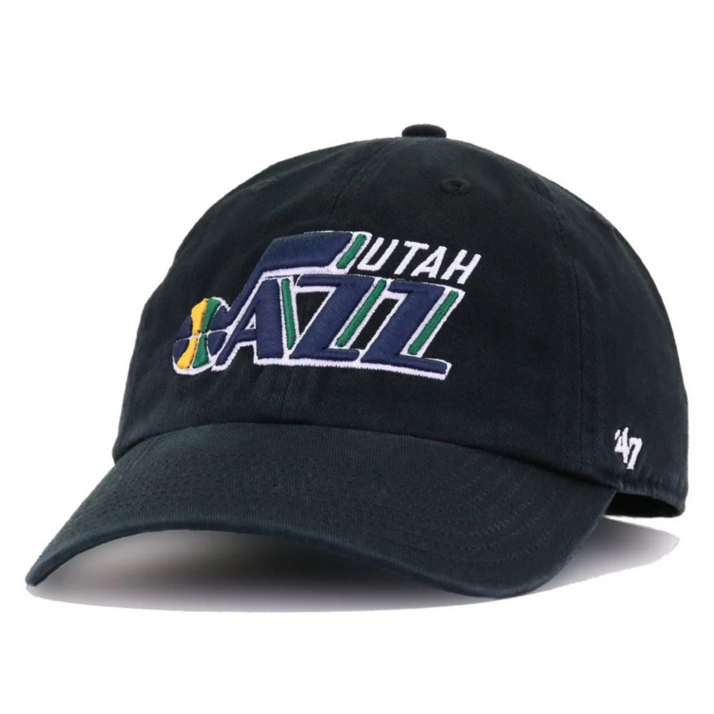 Utah Jazz Black 47 Brand Clean Up Dad Hat