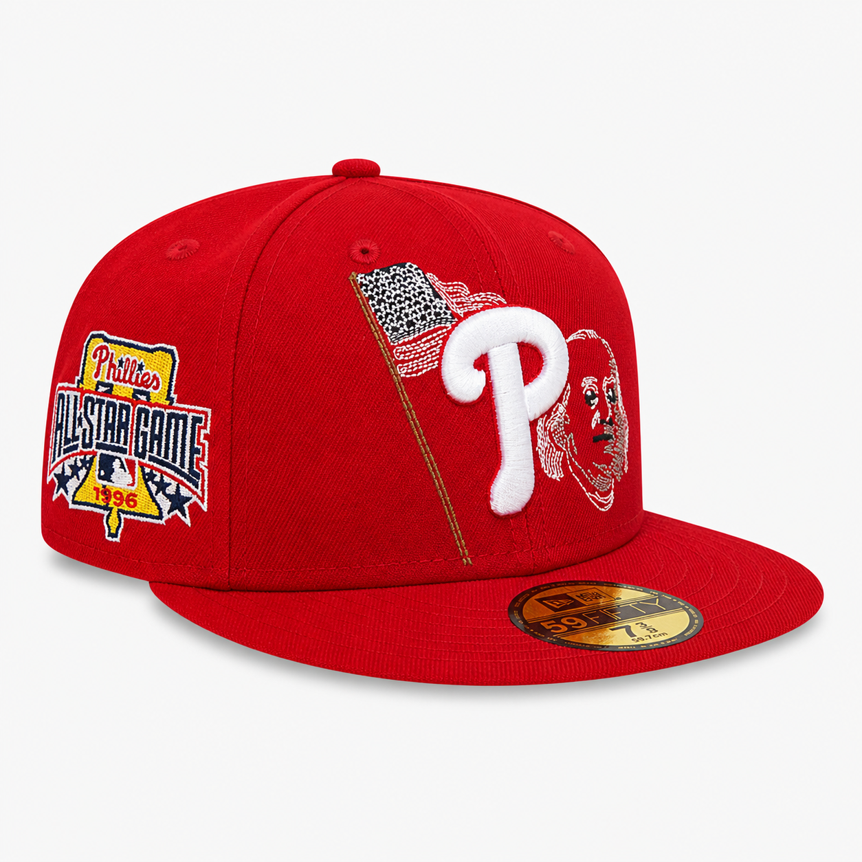 Men's Philadelphia Phillies New Era Red State Stitch 59FIFTY