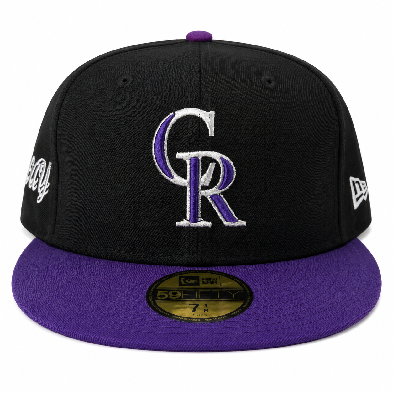 Rockies New Era Black/Purple Authentic