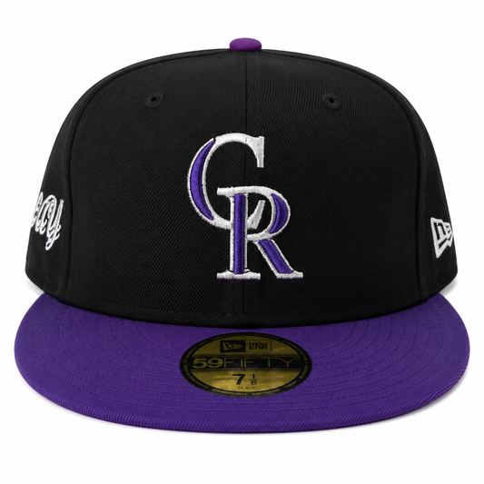 Rockies New Era Black/Purple Authentic