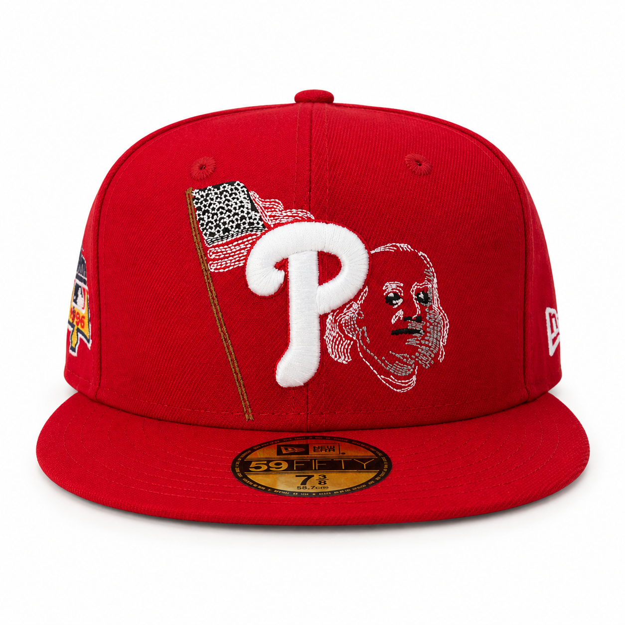 Men's Philadelphia Phillies New Era Red State Stitch 59FIFTY