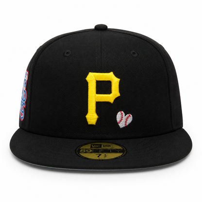 Black Pittsburgh Pirates Team Heart 75th World Series