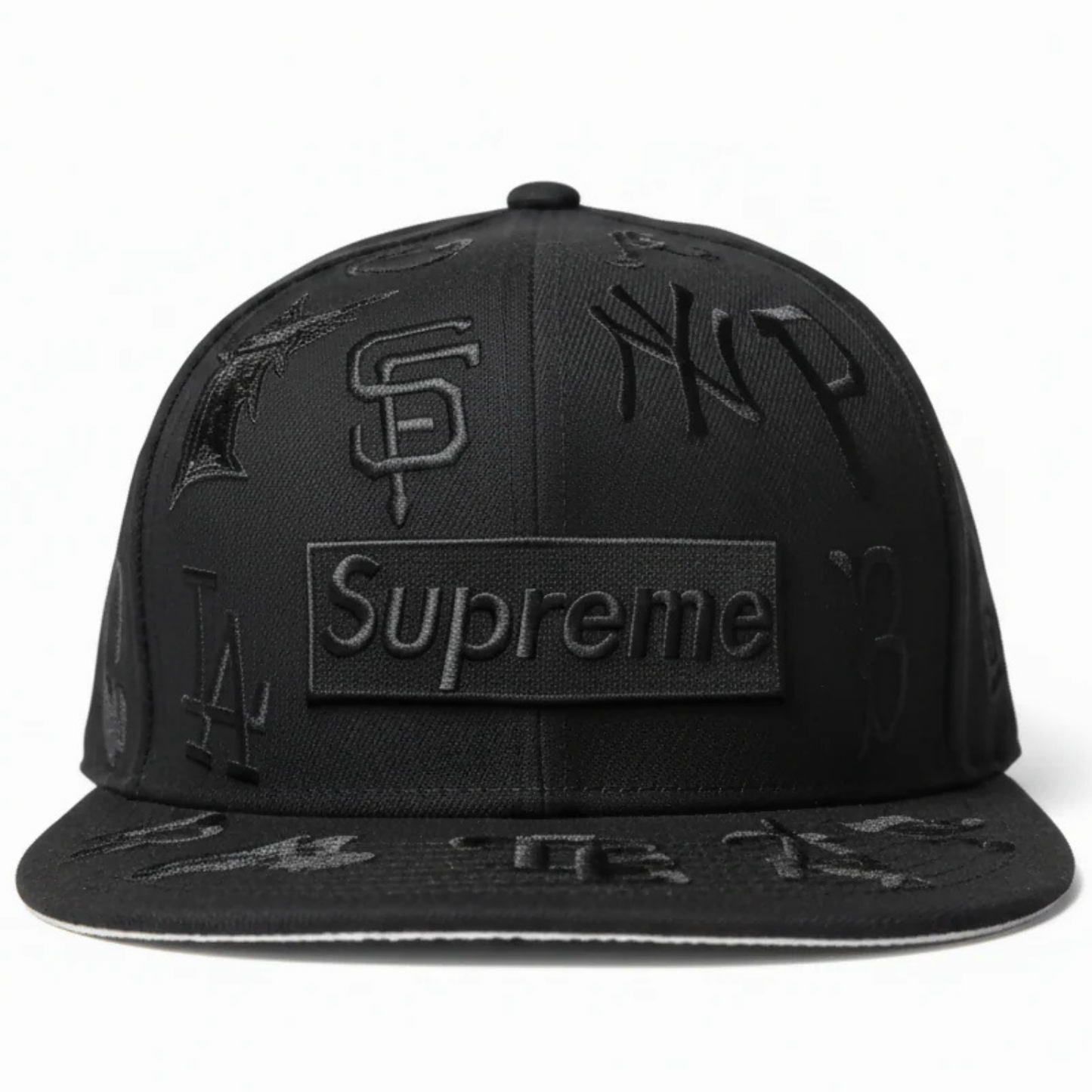 Gorra Supreme x MLB All Over 59FIFTY – Black on Black Edition