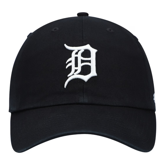 Detroit Tigers '47 Black on Black Logo Clean Up Adjustable Hat