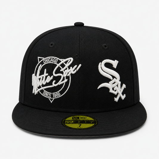 Men's Chicago White Sox New Era Black Neon 59FIFTY Fitted