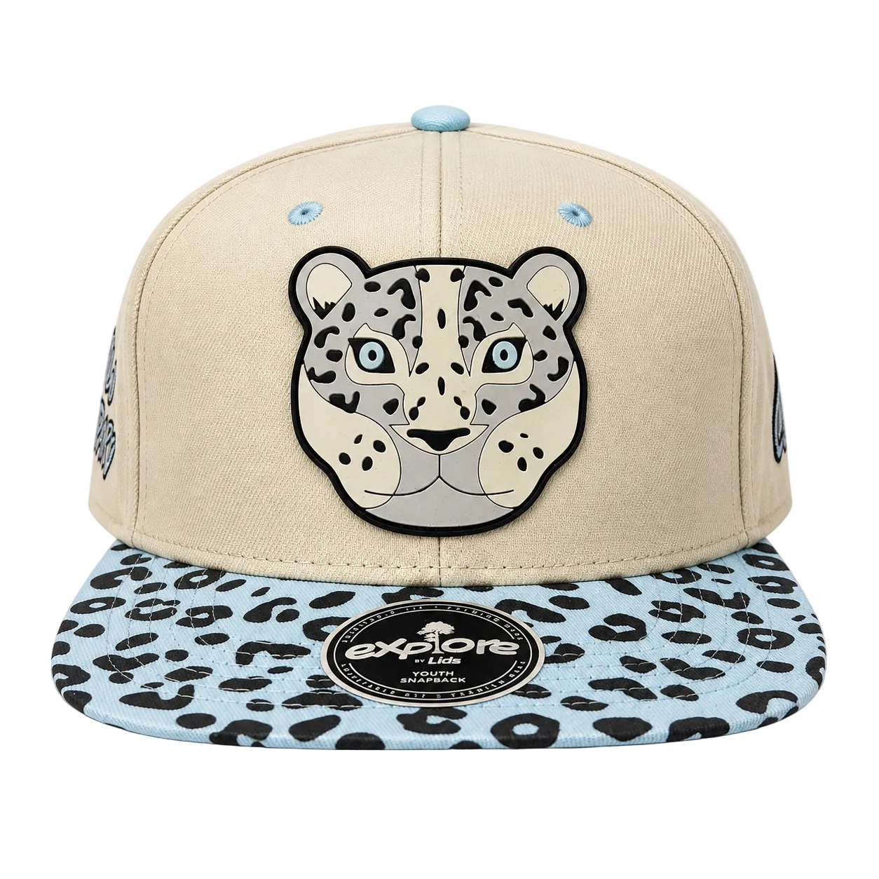 Explore Youth Snow Leopard Snapback Hat - Cream
