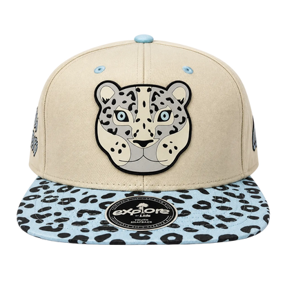 Explore Youth Snow Leopard Snapback Hat - Cream