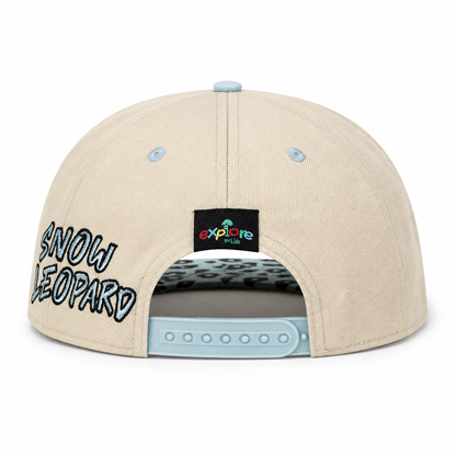 Explore Youth Snow Leopard Snapback Hat - Cream
